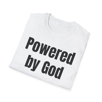 Powered by God. Unisex Softstyle T-Shirt