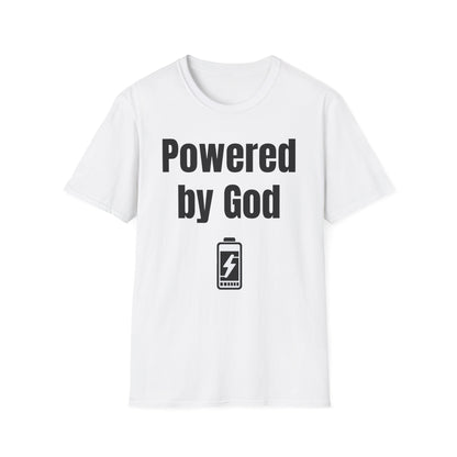 Powered by God. Unisex Softstyle T-Shirt