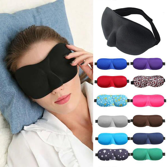 3D Sleeping Eye Mask Travel Rest Aid Eye Cover Patch Paded Soft Sleeping Mask Blindfold Eye Relax Massager